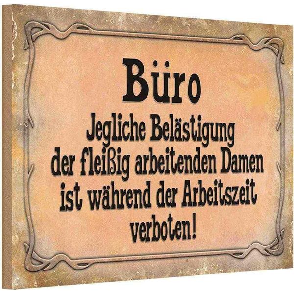 Vianmo Insegna In Legno 20X30 Cm BüRo BeläStigung Der Damen-image