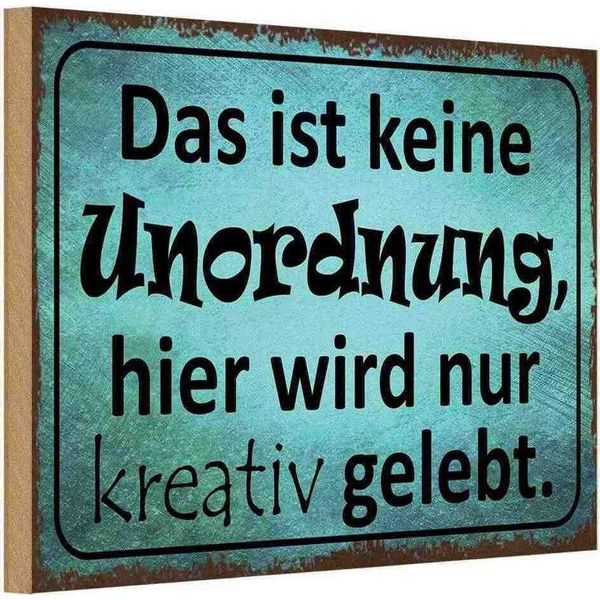 Vianmo Insegna In Legno 20X30 Cm Das Ist Keine Unordnung Hier-image