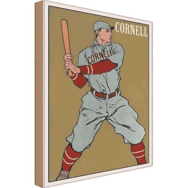 Vianmo Insegna In Legno 30X20 Cm Cornell Baseball Schlagmann-image