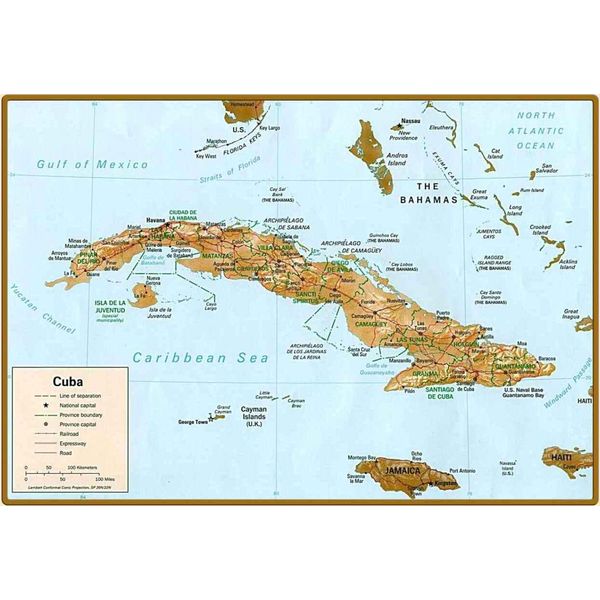 Vianmo Insegna In Legno 12X18 Cm Cuba Landkarte-image