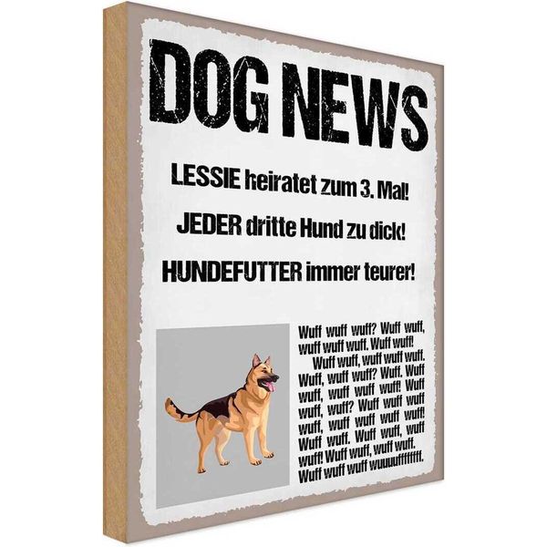 Vianmo Insegna In Legno 30X20 Cm Dog News Leesie Heiratet Zum 3-image