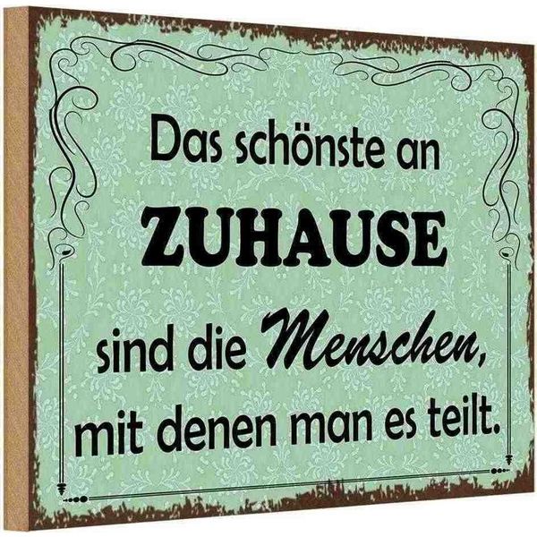 Vianmo Insegna In Legno 20X30 Cm Das SchöNste An Zuhause Sind-image