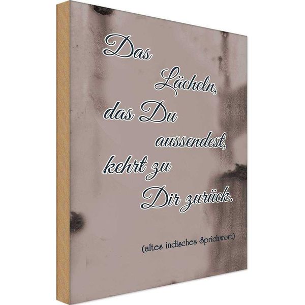 Vianmo Insegna In Legno 18X12 Cm Das LäCheln Das Du Aussendest-image