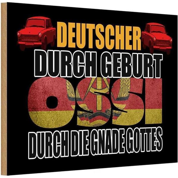 Vianmo Insegna In Legno 20X30 Cm Deutscher Durch Geburt Ossi-image