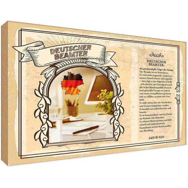 Vianmo Insegna In Legno 20X30 Cm Deutscher Beamter-image