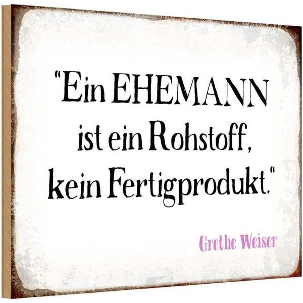 Vianmo Insegna In Legno 20X30 Cm Ein Ehemann Ist Ein Rohstoff-image