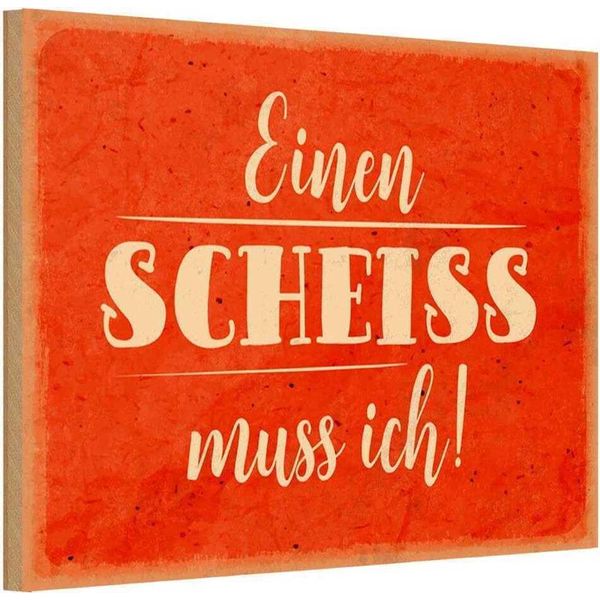Vianmo Insegna In Legno 12X18 Cm Einen Scheiss Muss Ich-image