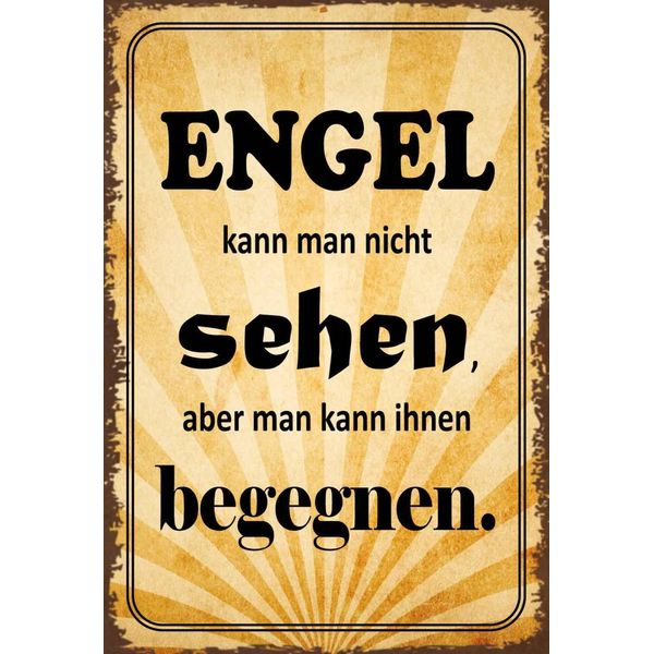 Vianmo Insegna In Legno 30X20 Cm Engel Kann Man Nicht Sehen-image