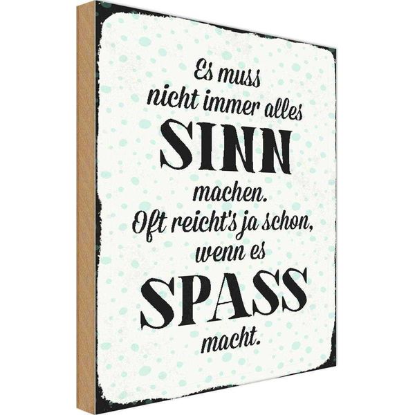 Vianmo Insegna In Legno 18X12 Cm Es Muss Nicht Immer Alles Sinn-image