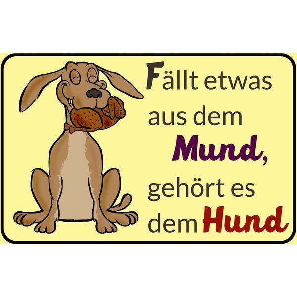 Vianmo Insegna In Legno 20X30 Cm FäLlt Aus Mund GehöRt Dem Hund-image