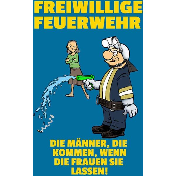 Vianmo Insegna In Legno 18X12 Cm Freiwillige Feuerwehr MäNner-image