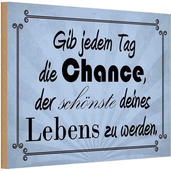 Vianmo Insegna In Legno 12X18 Cm Gib Jeden Tag Die Chance-image
