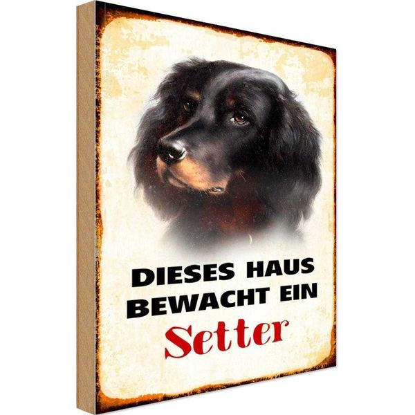 Vianmo Insegna In Legno 18X12 Cm Hund Dieses Haus Bewacht Ein Setter-image