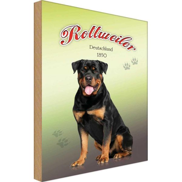 Vianmo Insegna In Legno 30X20 Cm Hund Rottweiler Deutschland 1850-image