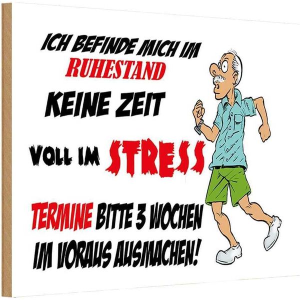 Vianmo Insegna In Legno 20X30 Cm Ich Befinde Mich Im Ruhestand-image