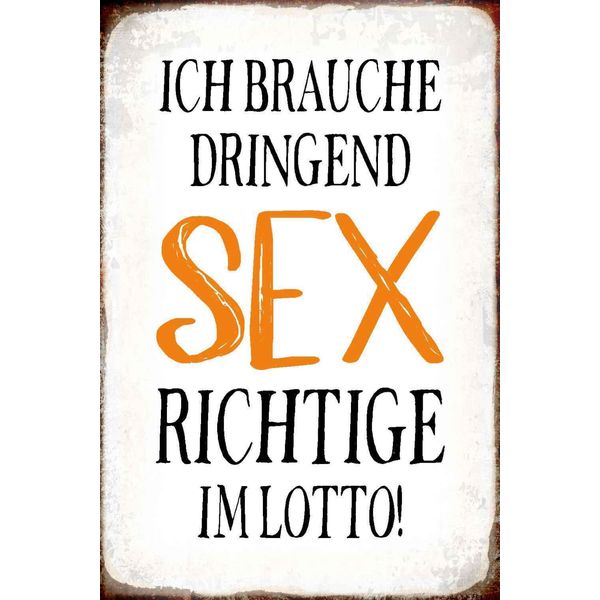 Vianmo Insegna In Legno 30X20 Cm Ich Brauche Dringend Sex-image
