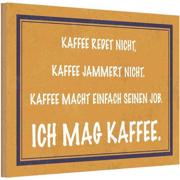 Vianmo Insegna In Legno 20X30 Cm Ich Mag Kaffee-image