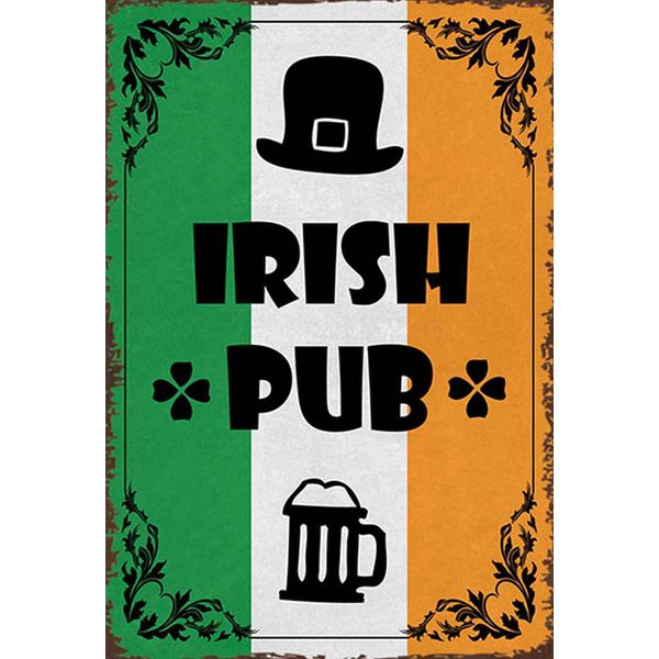 Vianmo Insegna In Legno 30X20 Cm Irish Pub Bier Alkohol-image