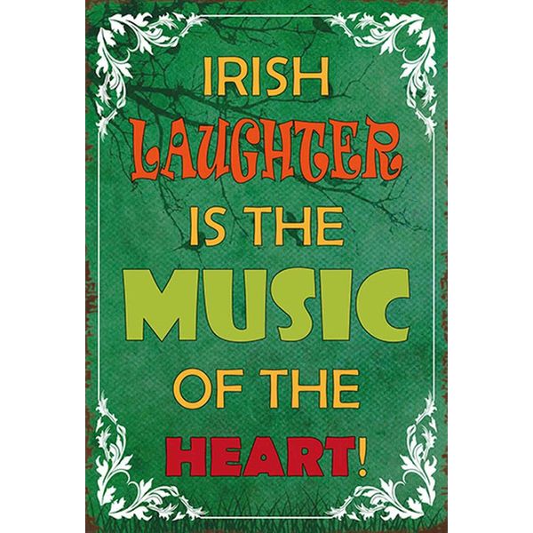 Vianmo Insegna In Legno 18X12 Cm Irish Laughter Is The Music Of-image
