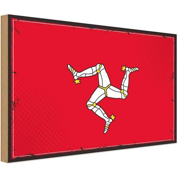 Vianmo Insegna In Legno 20X30 Cm Isle Of Man Isle Of Man-image