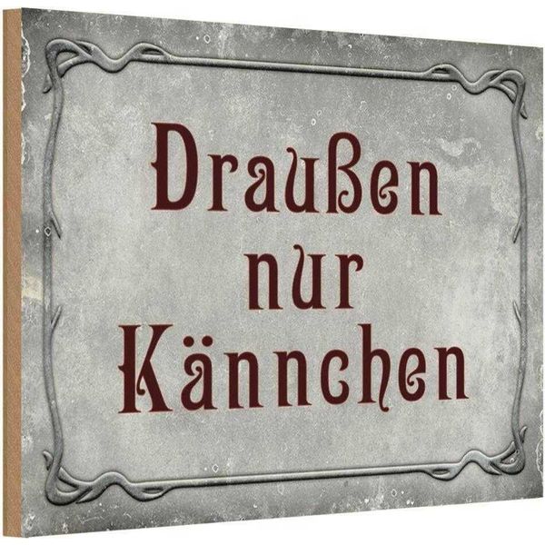 Vianmo Insegna In Legno 20X30 Cm Kaffee DraußEn Nur KäNnchen-image