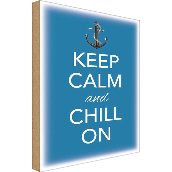 Vianmo Insegna In Legno 30X20 Cm Keep Calm And Chill On-image