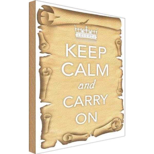 Vianmo Insegna In Legno 30X20 Cm Keep Calm And Carry On-image