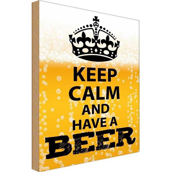 Vianmo Insegna In Legno 30X20 Cm Keep Calm And Have A Beer Bier-image
