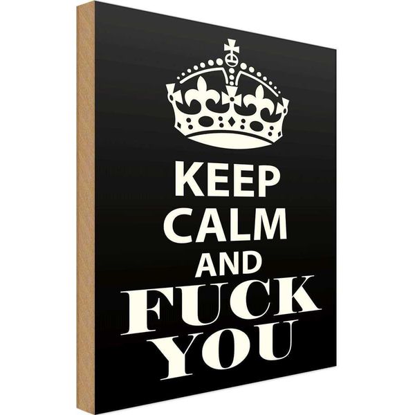 Vianmo Insegna In Legno 30X20 Cm Keep Calm And Fuck You-image
