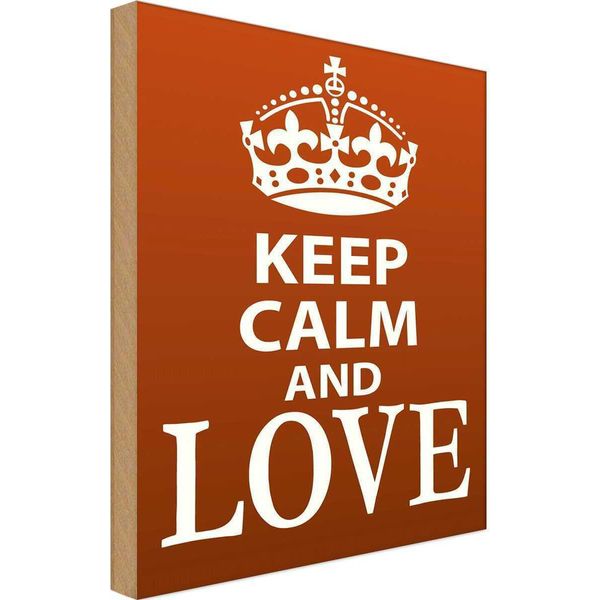 Vianmo Insegna In Legno 30X20 Cm Keep Calm And Love-image