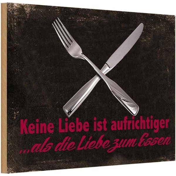 Vianmo Insegna In Legno 20X30 Cm Keine Liebe Aufrichtiger Als-image