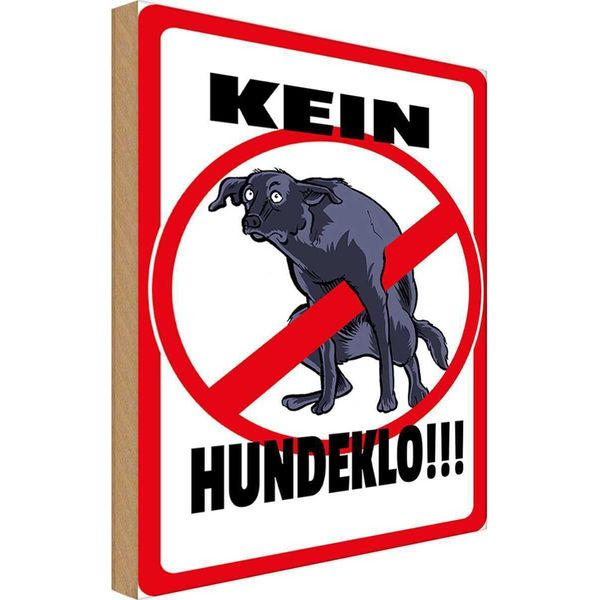 Vianmo Insegna In Legno 30X20 Cm Kein Hundeklo Tiere-image
