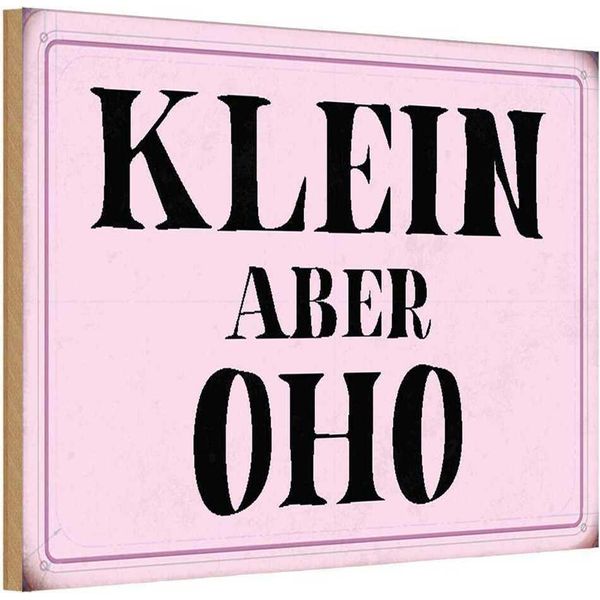 Vianmo Insegna In Legno 12X18 Cm Klein Aber Oho-image