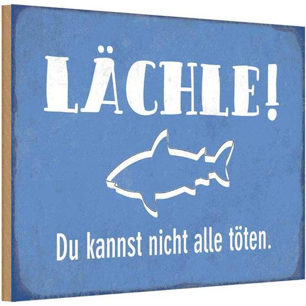 Vianmo Insegna In Legno 20X30 Cm LäChle Du Kannst Nicht Alle-image