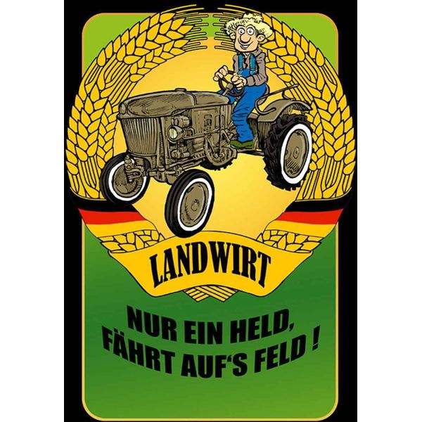 Vianmo Insegna In Legno 18X12 Cm Landwirt Nur Ein Held FäHrt-image