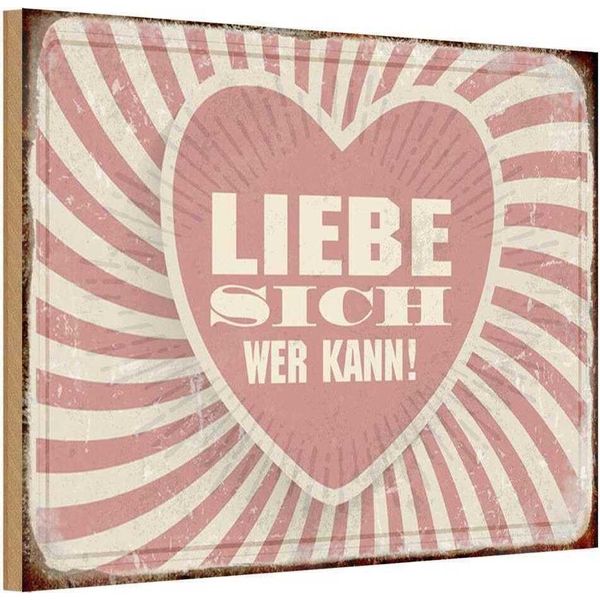 Vianmo Insegna In Legno 20X30 Cm Liebe Sich Wer Kann-image