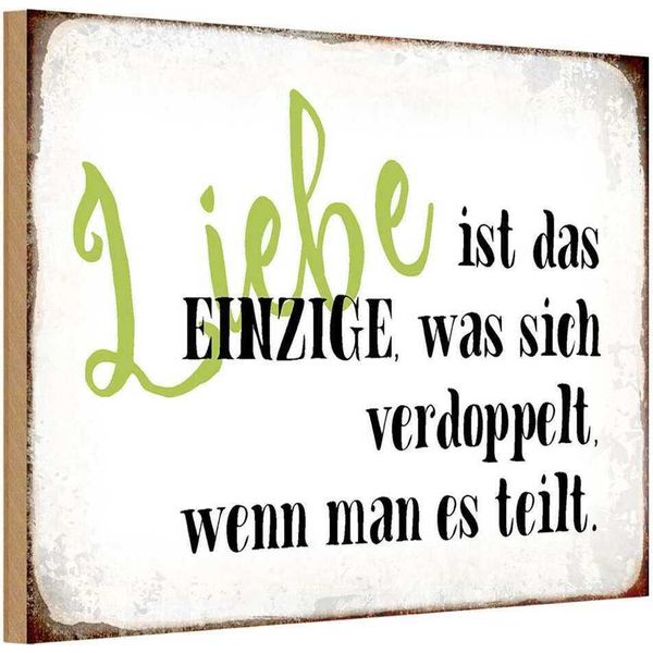 Vianmo Insegna In Legno 20X30 Cm Liebe Ist Das Einzige Was Sich-image