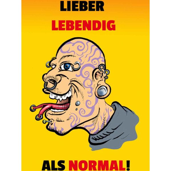 Vianmo Insegna In Legno 30X20 Cm Lieber Lebendig Als Normal-image