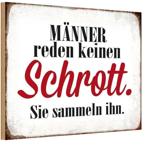 Vianmo Insegna In Legno 20X30 Cm MäNner Reden Keinen Schrott-image