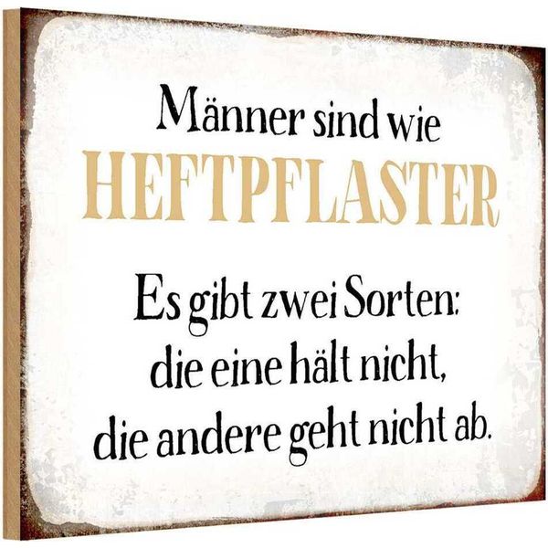 Vianmo Insegna In Legno 20X30 Cm MäNner Sind Wie Heftpflaster-image
