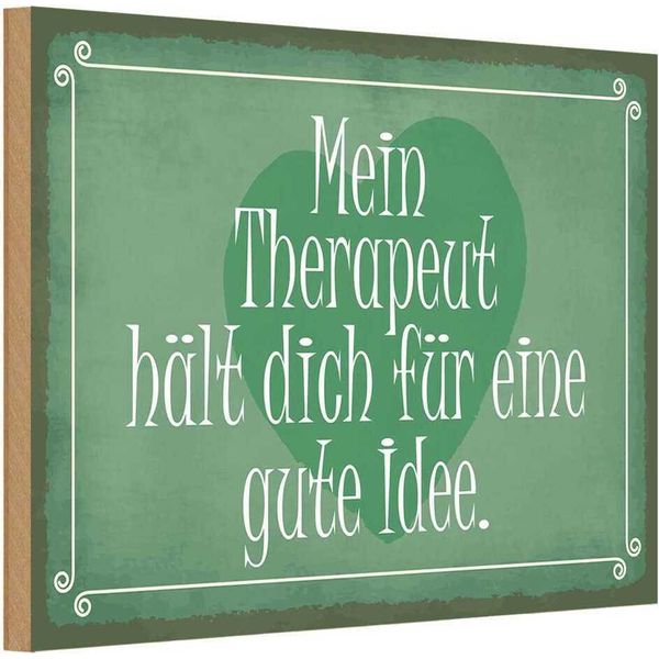 Vianmo Insegna In Legno 20X30 Cm Mein Therapeut Dich Gute Idee-image