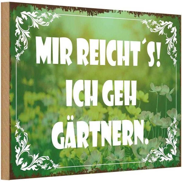 Vianmo Insegna In Legno 12X18 Cm Mir Reicht`S Ich Geh GäRtnern-image