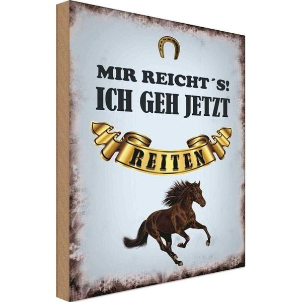 Vianmo Insegna In Legno 30X20 Cm Mir Reicht`S Ich Geh Reiten-image