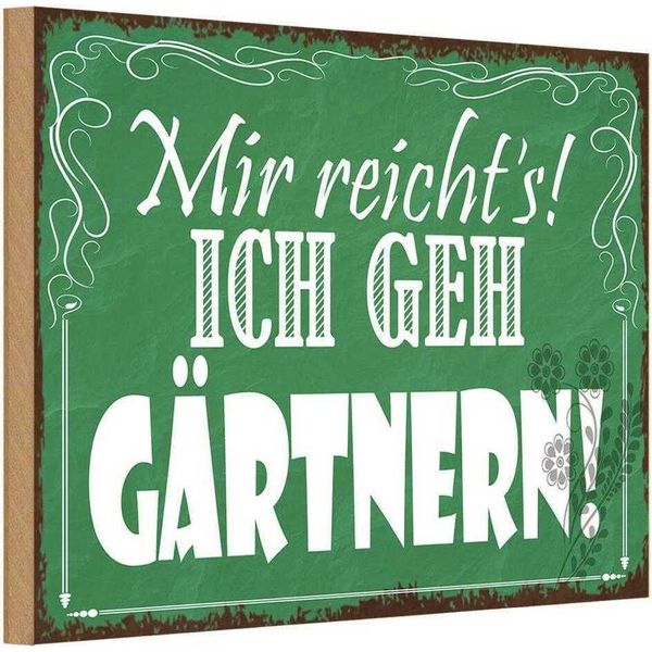 Vianmo Insegna In Legno 12X18 Cm Mir Reicht`S Ich Geh GäRtnern-image