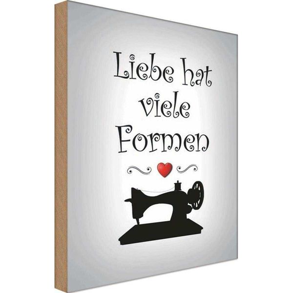 Vianmo Insegna In Legno 30X20 Cm NäHen Liebe Hat Viele Formen-image