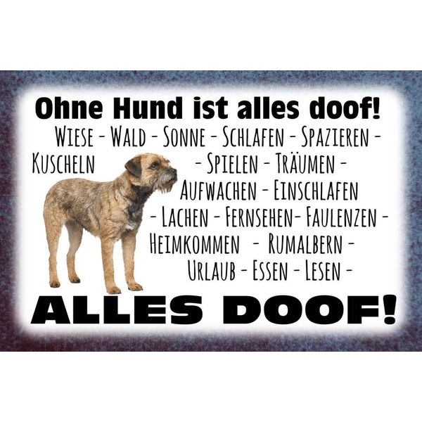Vianmo Insegna In Legno 20X30 Cm Ohne Hund Ist Alles Doof-image