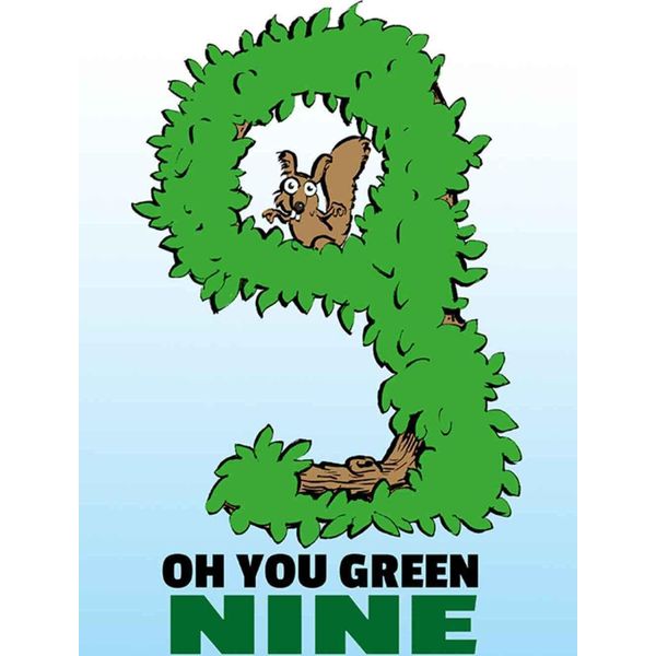 Vianmo Insegna In Legno 30X20 Cm Oh You Green Nine-image