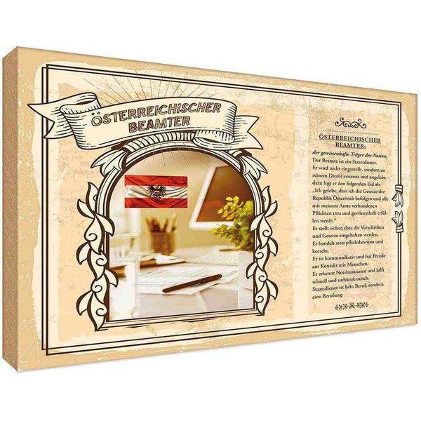 Vianmo Insegna In Legno 20X30 Cm ÖSterreichischer Beamter-image