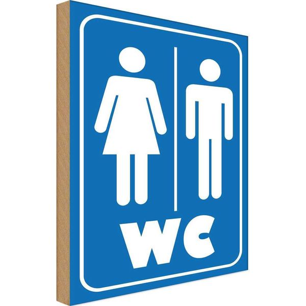 Vianmo Insegna In Legno 30X20 Cm Piktogramm Toilette-image