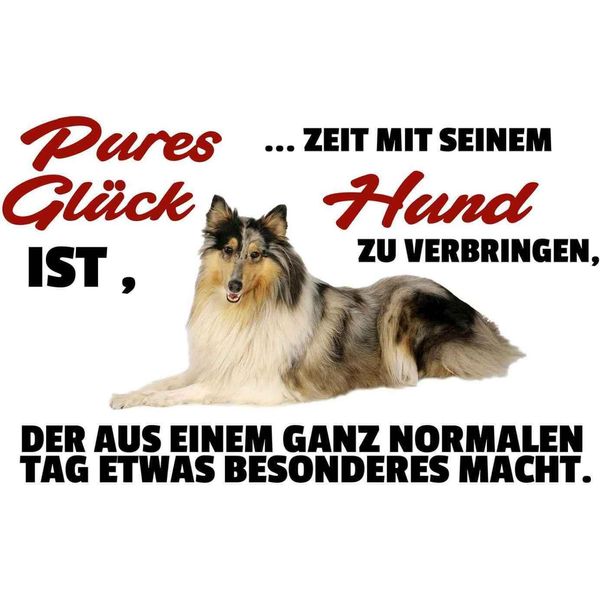 Vianmo Insegna In Legno 20X30 Cm Pures GlüCk Zeit Mit Seinem Hund-image
